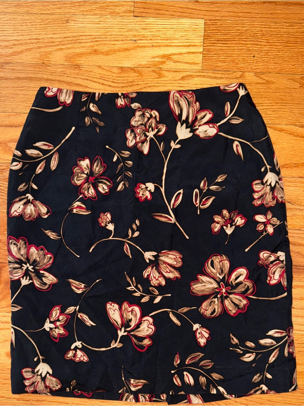 Floral Ann Taylor 100% silk skirt